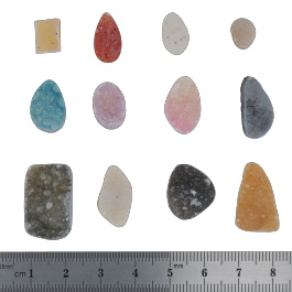 22x14 to 9x7mm Bezel Edge Druzy Set Of 12