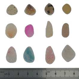 19x14 to 11x10mm Bezel Edge Druzy Set Of 12