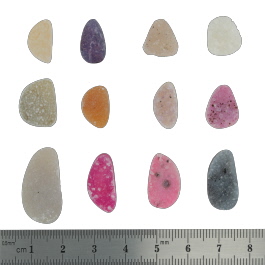 24x13 to 12x11mm Bezel Edge Druzy Set Of 12