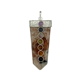 Sunstone 7 Chakra Bridge Pendant
