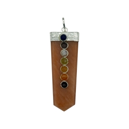 Red Aventurine 7 Chakra Bridge Pendant