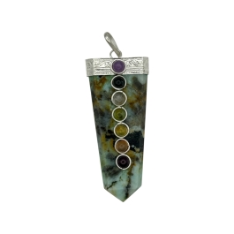 Chrysocolla 7 Chakra Pendant