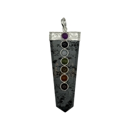 Hematite 7 Chakra Bridge Pendant