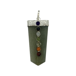 Green Aqventurine 7 Chakra Bridge Pendant