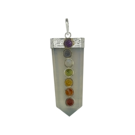 Opalite 7 Chakra Bridge Pendant