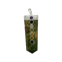 Unakite 7 Chakra Bridge Pendant