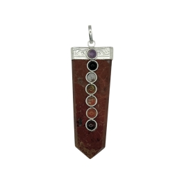 Red Jasper 7 Chakra Bridge Pendant