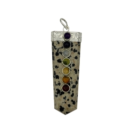Dalmation Jasper 7 Chakra Bridge Pendant