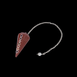 Red Jasper 7 Chakra Bead Pendulum