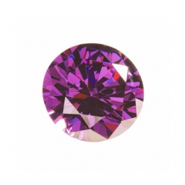 10mm Round Amethyst CZ - Pack of 1