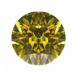 15mm Round Peridot CZ - Pack of 1