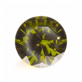 15mm Round Olive CZ - Pack of 1