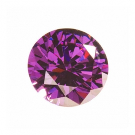 15mm Round Amethyst CZ - Pack of 1