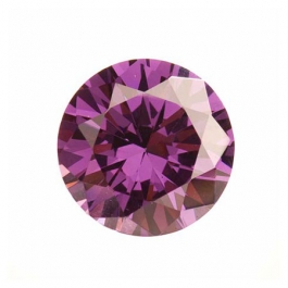 15mm Round Light Amethyst CZ - Pack of 1