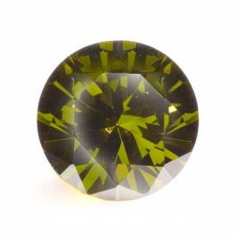 18mm Round Olive CZ - Pack of 1