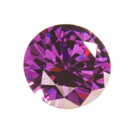 18mm Round Amethyst CZ - Pack of 1