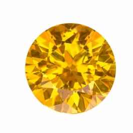 18mm Round Yellow CZ - Pack of 1