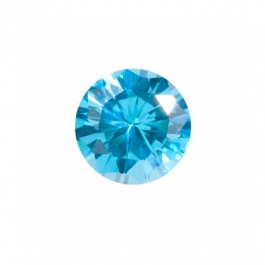 5mm Round Blue Topaz CZ - Pack of 5