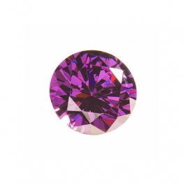 5mm Round Amethyst CZ - Pack of 5