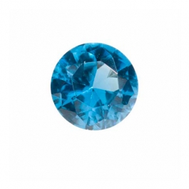 6mm Round Blue Zircon CZ - Pack of 2