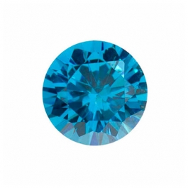 8mm Round Blue CZ - Pack of 1