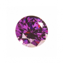 8mm Round Amethyst CZ - Pack of 1