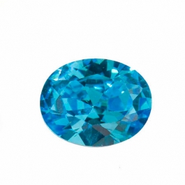 10X8mm Oval Blue CZ - Pack of 1