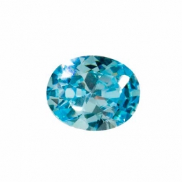 10X8mm Oval Aquamarine CZ - Pack of 1