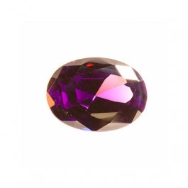 10x8mm Oval Amethyst CZ - Pack of 1