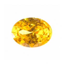 10X8mm Oval Yellow CZ - Pack of 1