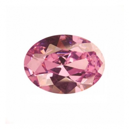 12X8mm Oval Pink Rose CZ - Pack of 1