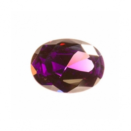 12X8mm Oval Amethyst CZ - Pack of 1