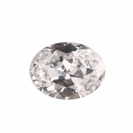 12X8mm Oval White CZ - Pack of 1