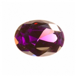 18x13mm Oval Amethyst CZ - Pack of 1