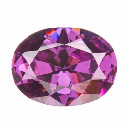18x13mm Oval Light Amethyst CZ - Pack of 1