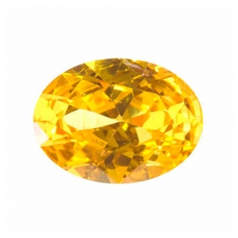 18X13mm Oval Yellow CZ - Pack of 1