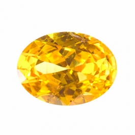 20X15mm Oval Yellow CZ - Pack of 1