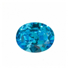 8X6mm Oval Blue CZ - Pack of 1