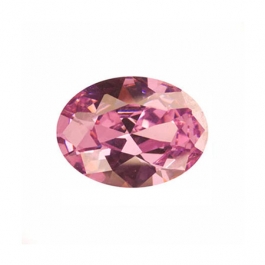 8x6mm Oval Pink Rose CZ - Pack of 1