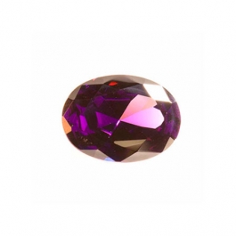 8x6mm Oval Amethyst CZ - Pack of 1