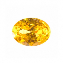 8X6mm Oval Yellow CZ - Pack of 1