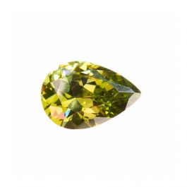 12X8mm Pear Olive CZ - Pack of 1