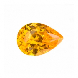 12x8mm Pear Golden Yellow CZ - Pack of 1