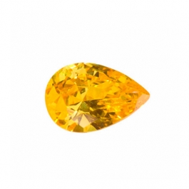 12X8mm Pear Yellow CZ - Pack of 1