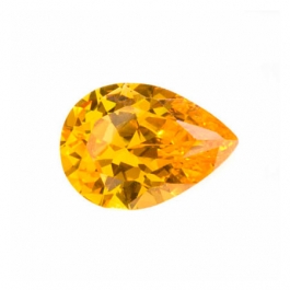 14x9mm Pear Golden Yellow CZ - Pack of 1