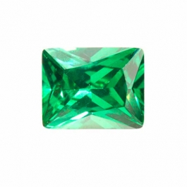 10X8mm Rectangle Emerald Green CZ - Pack of 1