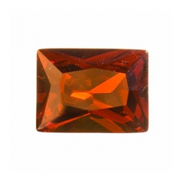 10X8mm Rectangle Garnet CZ  - Pack of 1