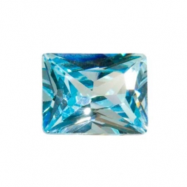 10X8mm Rectangle Aquamarine CZ - Pack of 1