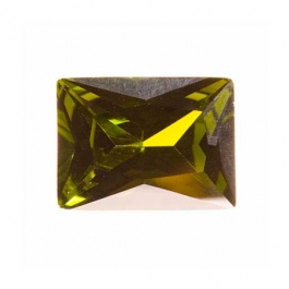10X8mm Rectangle Olive CZ - Pack of 1