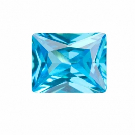 10X8mm Rectangle Blue Topaz CZ - Pack of 1